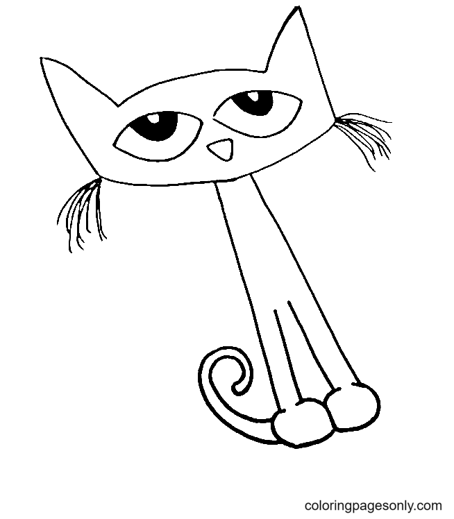 Pete The Cat to print Coloring Page