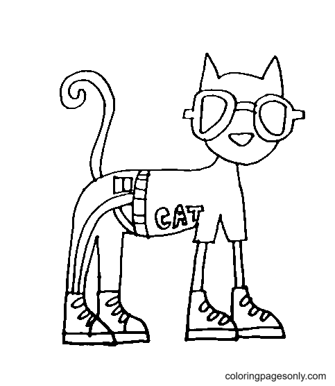 Desenho para colorir de Pete o gato