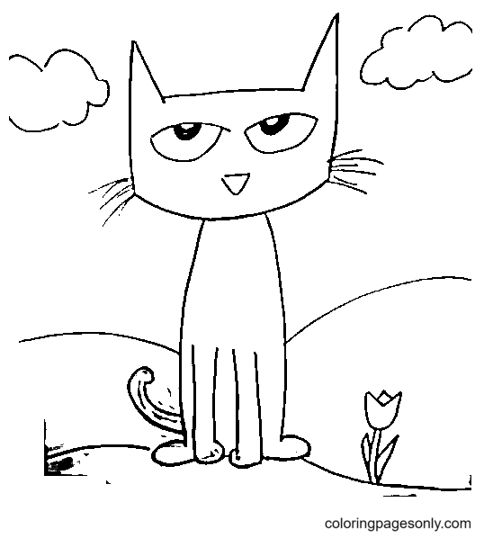 Кот Пит, распечатка кота Пита