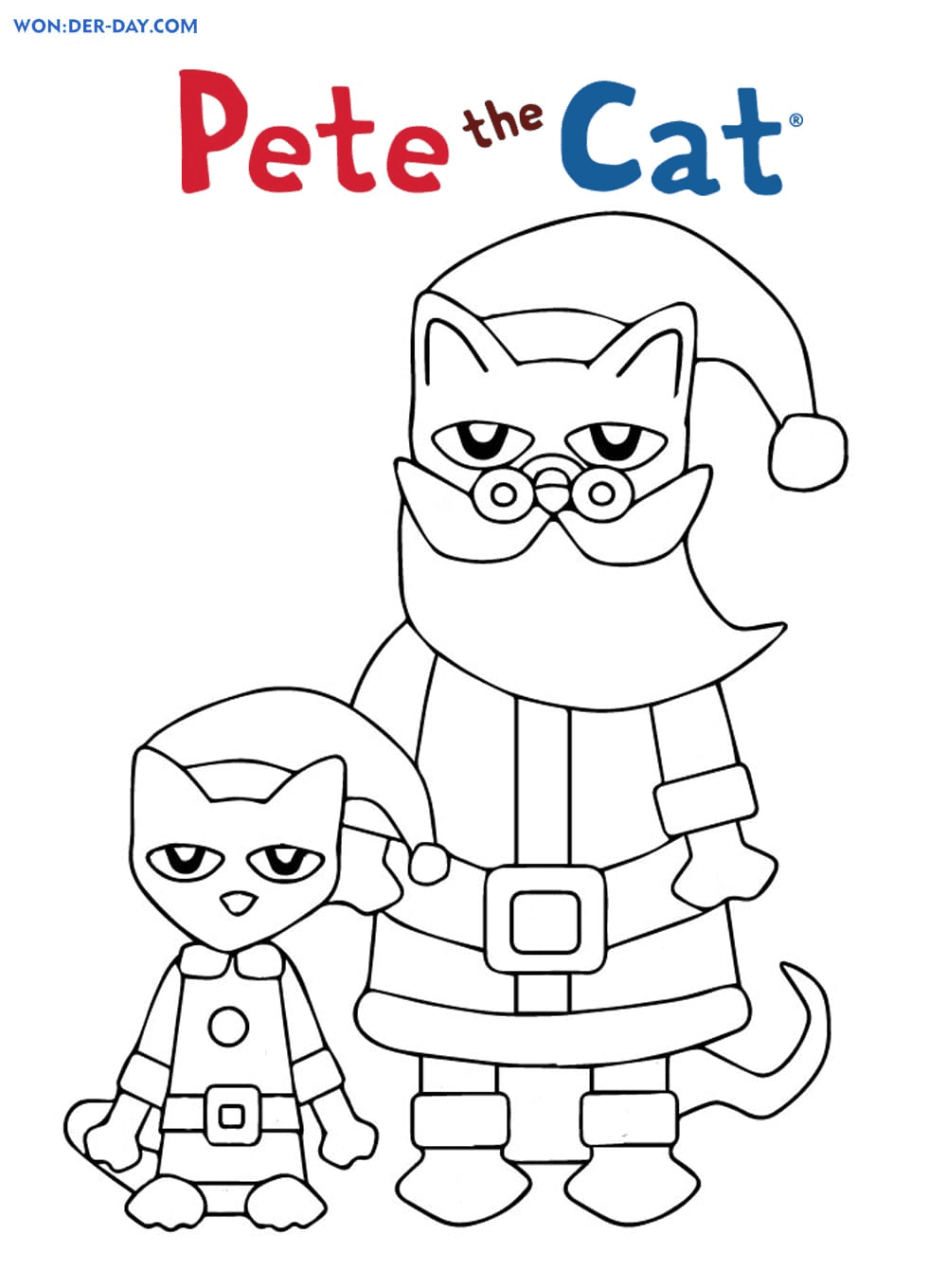 《皮特猫》中的皮特猫和圣诞老人