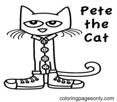 Pete de kat kleurplaten