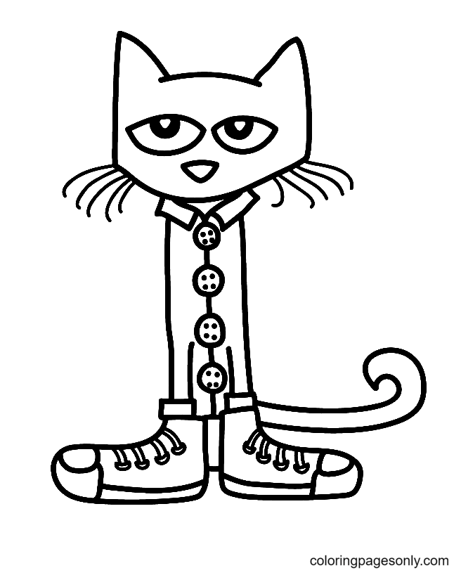 Pete the Cat Coloring Page