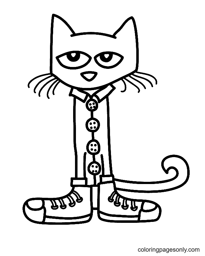 Pete The Cat Callie Coloring Page