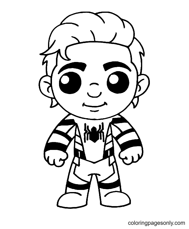 Peter Parker No Way Home Coloring Page