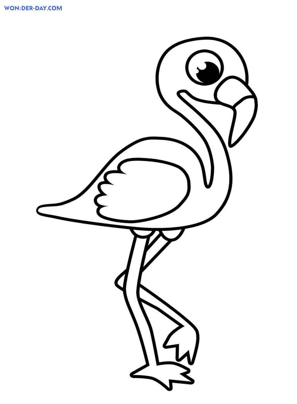 Pink Flamingo Coloring Pages