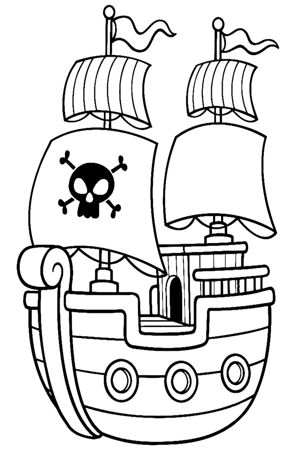 Pirate Ship for Kids Coloring Pages