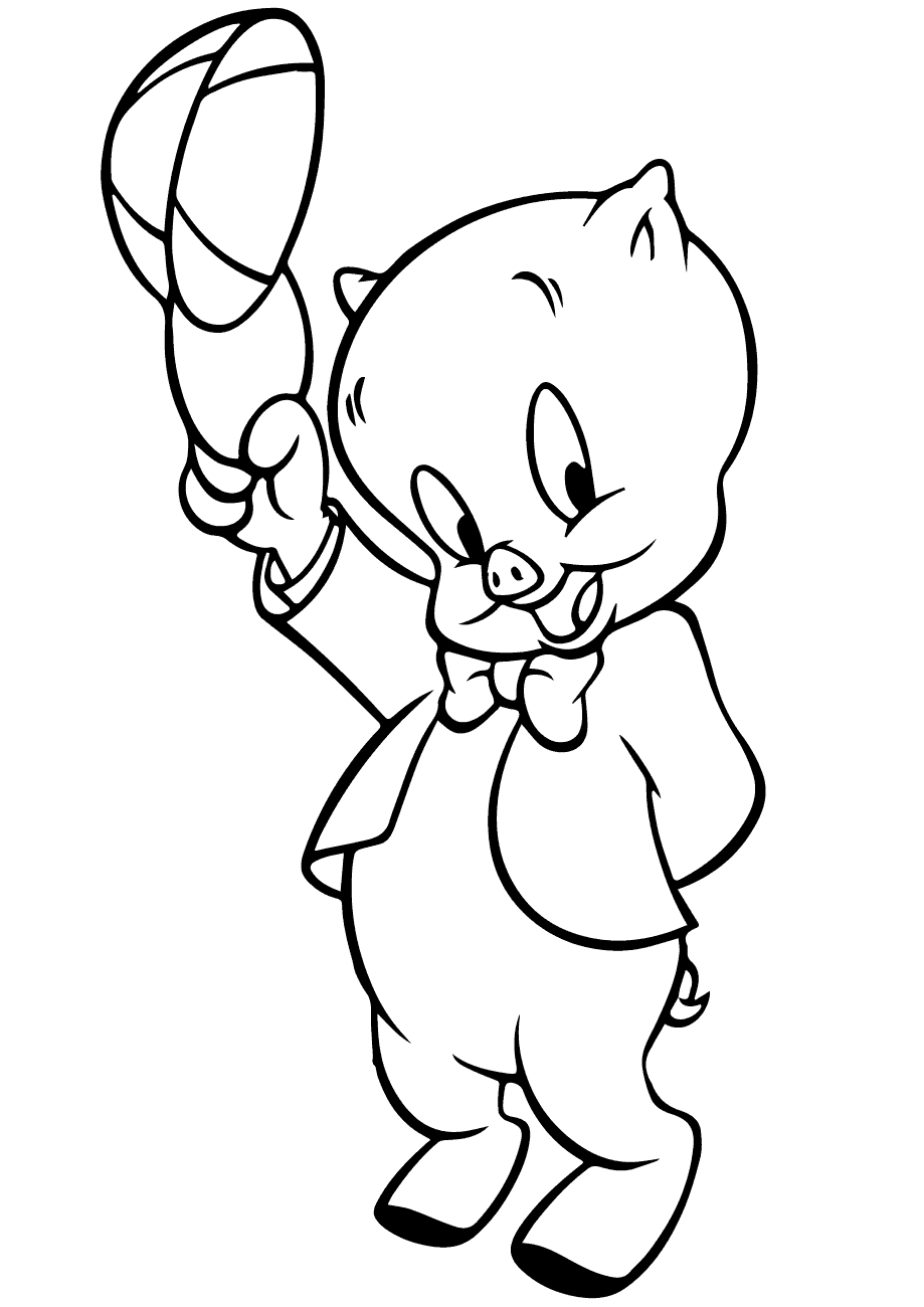 Porky Pig Coloring Page