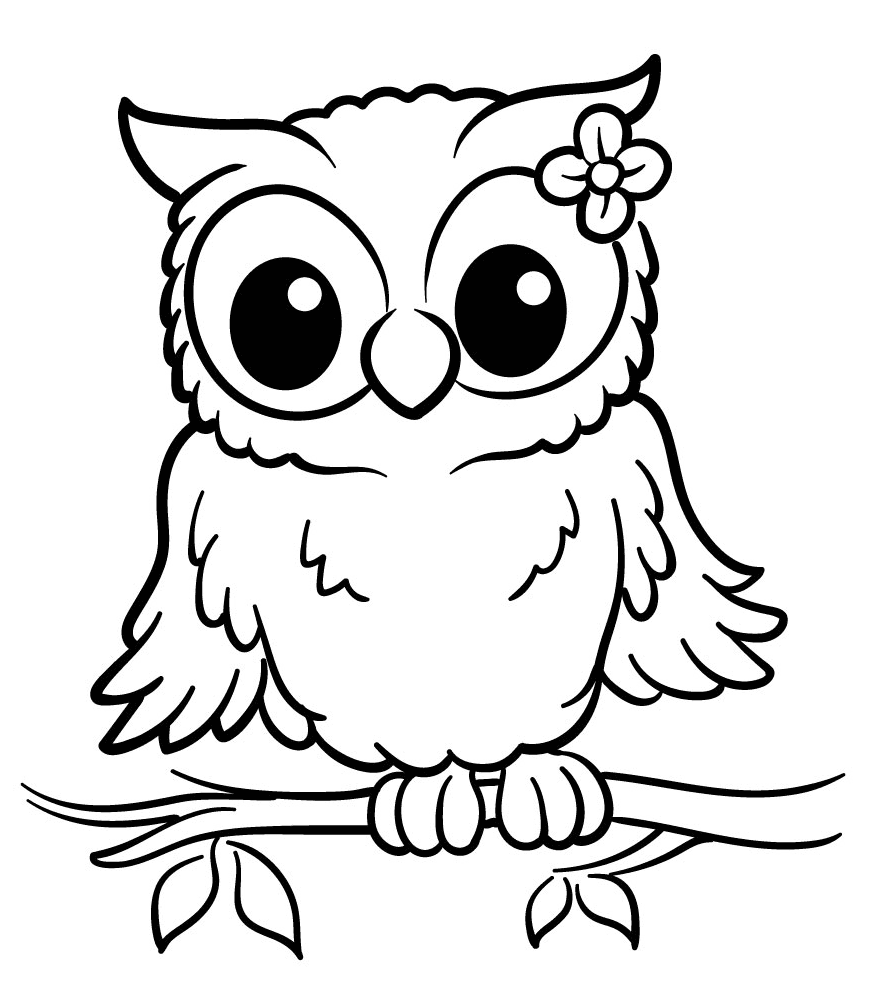 Pretty Owl Coloring Pages
