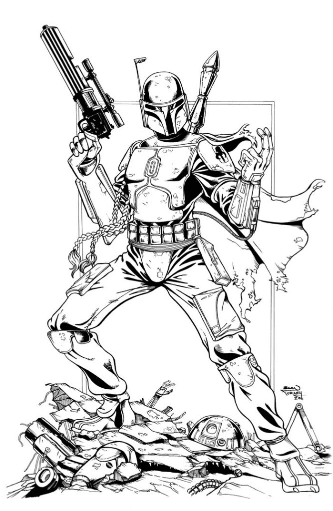 Printable Boba Fett Coloring Pages