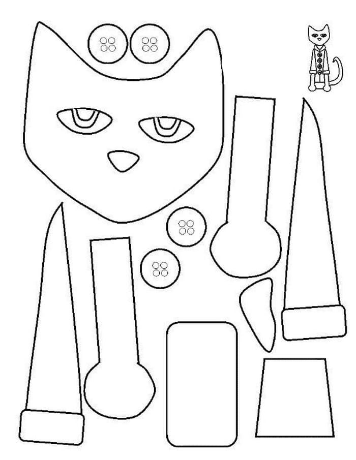 Printable Pete the Cat Coloring Page