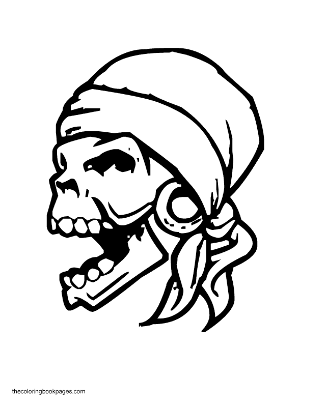 Printable Skull Free Coloring Page