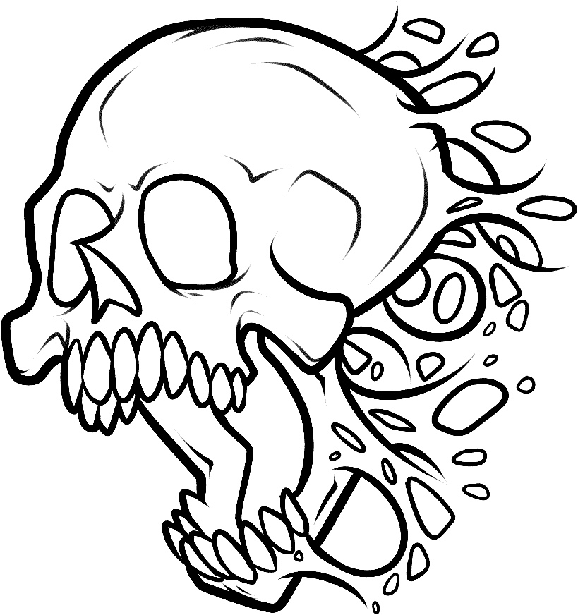 Printable Skull Coloring Page
