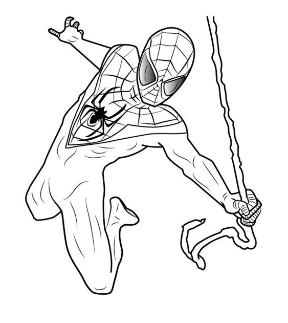 Pagina da colorare stampabile di Spider-man Miles Morales