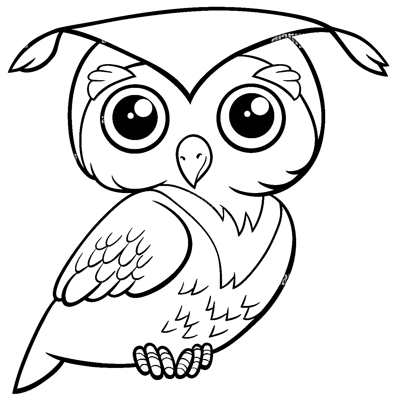 Printable Wise Owl Coloring Page