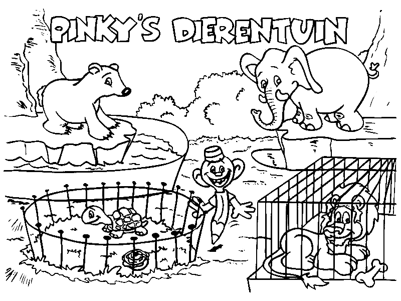 Printable Zoo Coloring Page