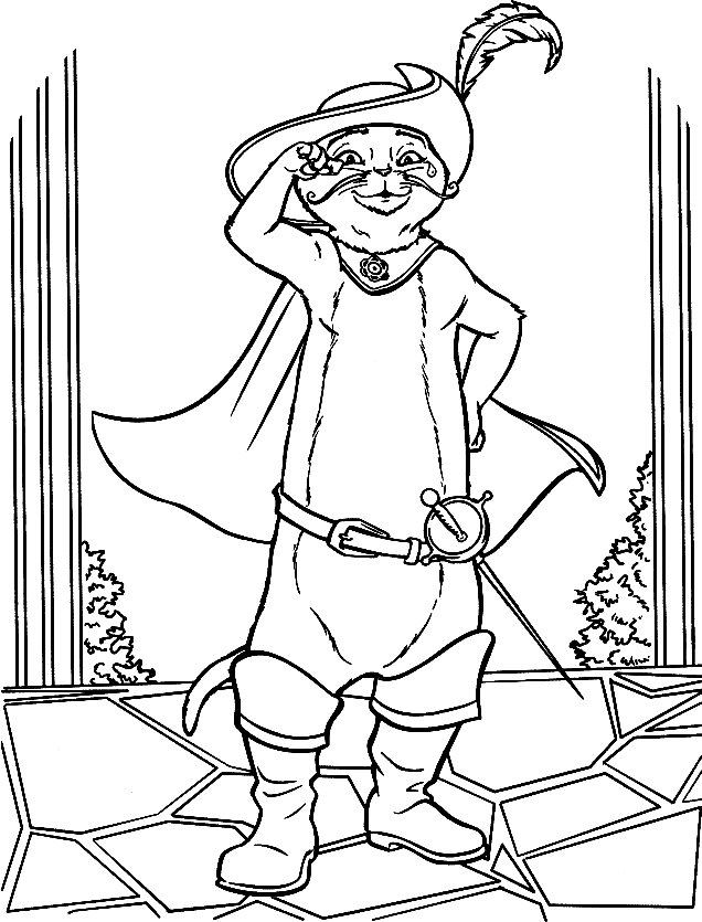 Puss In Boots Coloring Pages
