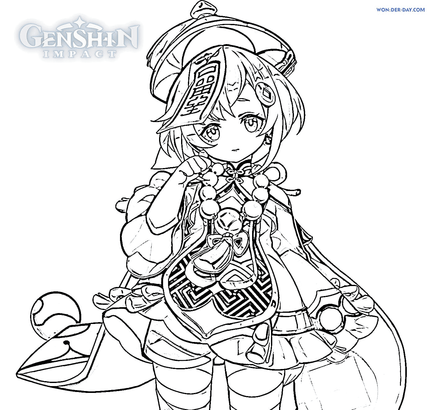 Qiqi Coloring Page