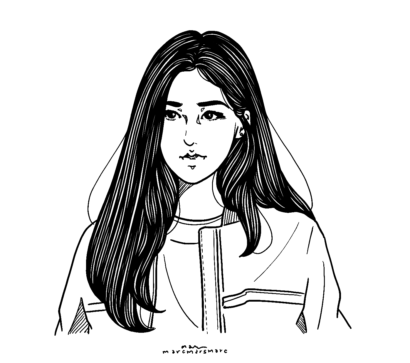 Rose from Blackpink Kpop Coloring Page