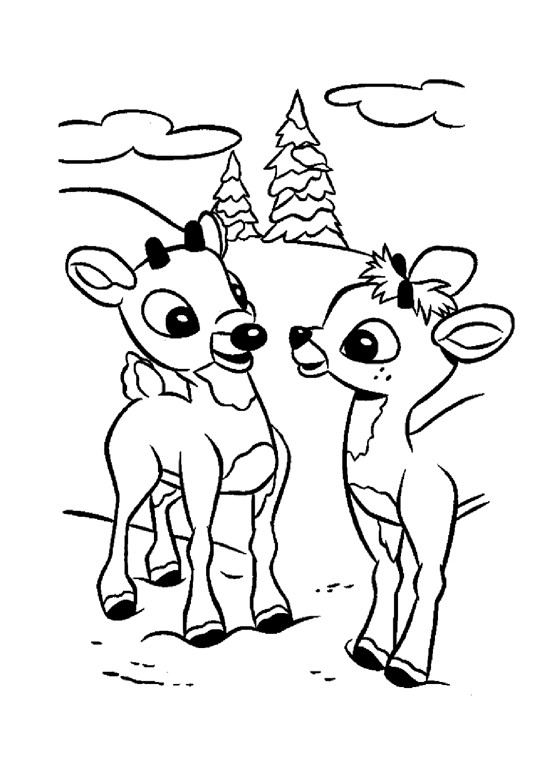 Rudolph et un autre renne de Rudolph