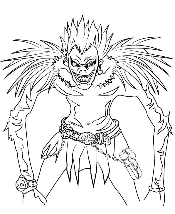 Ryuk Death Note Coloring Page