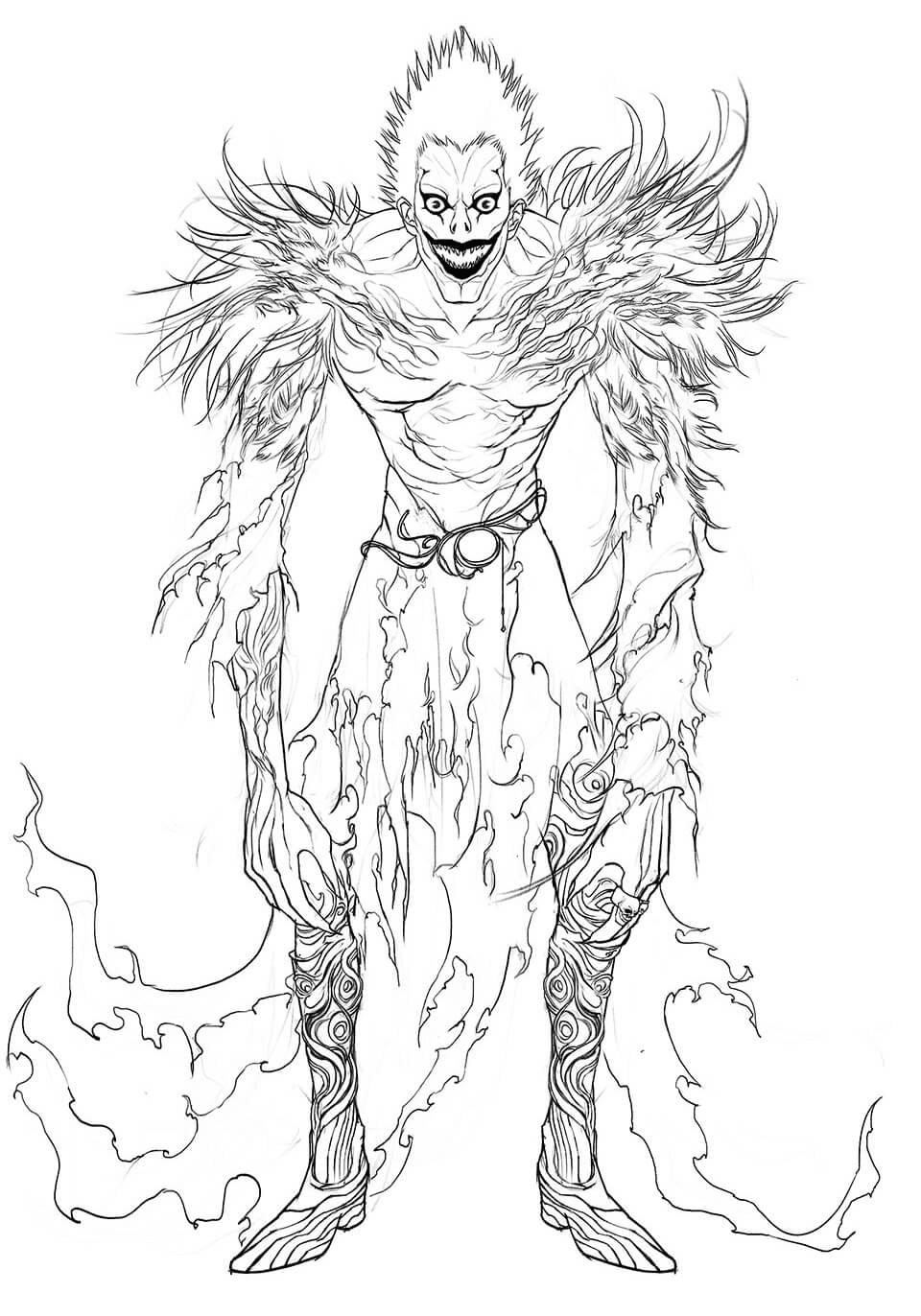 Ryuk from Death Note Coloring Page