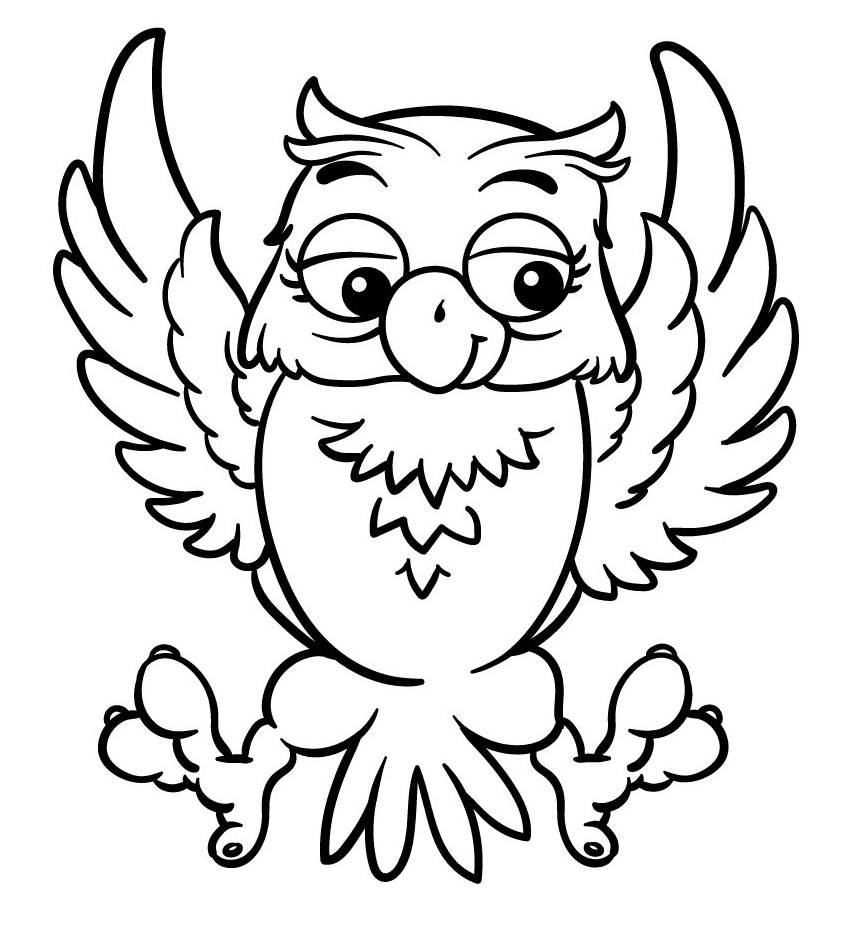 Sad Owl Coloring Pages