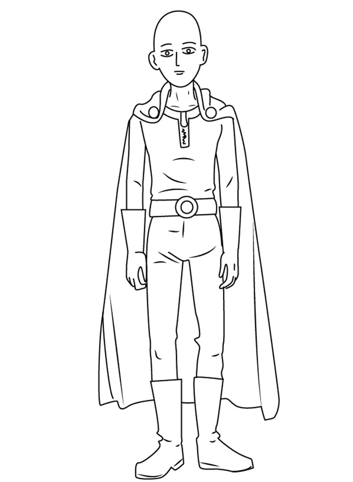 Saitama One Punch Man Coloring Pages