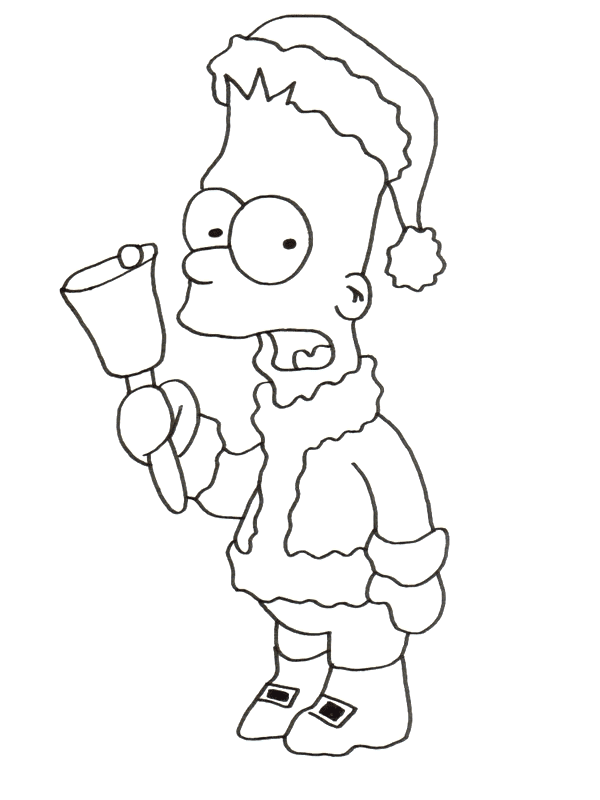 Santa Bart van Simpsons