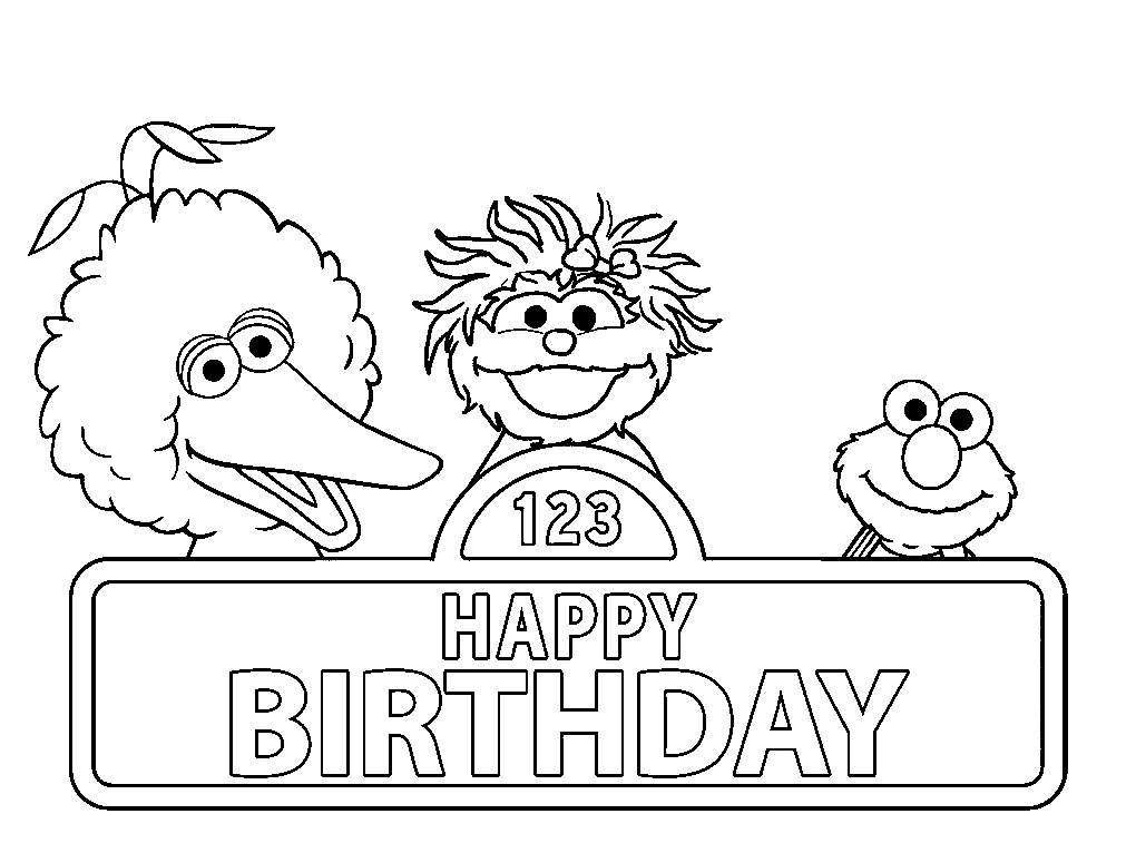 Sesame Street Coloring Pages Numbers Adults