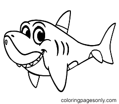 Páginas para colorir de tubarão