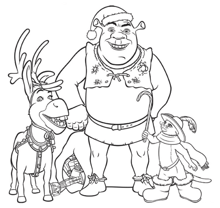 Shrek Christmas Coloring Page Free Printable Coloring Pages