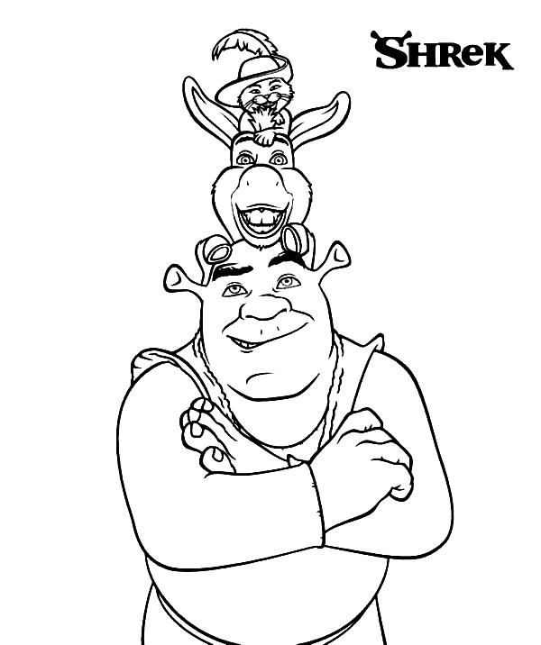 Shrek, el burro y el gato de Burro