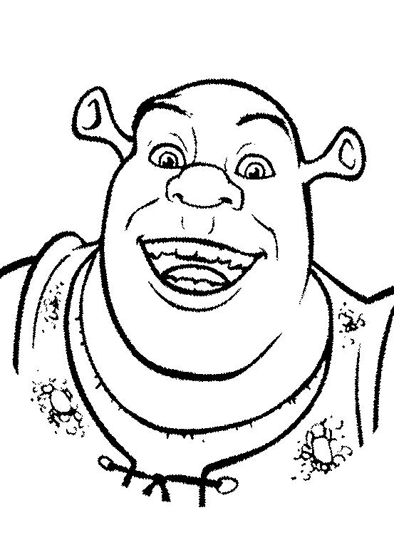 Coloriage de visage de Shrek