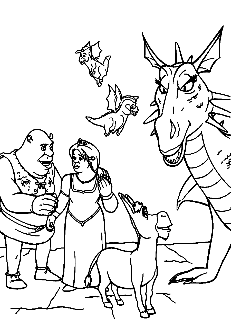 Shrek Movie Coloring Pages