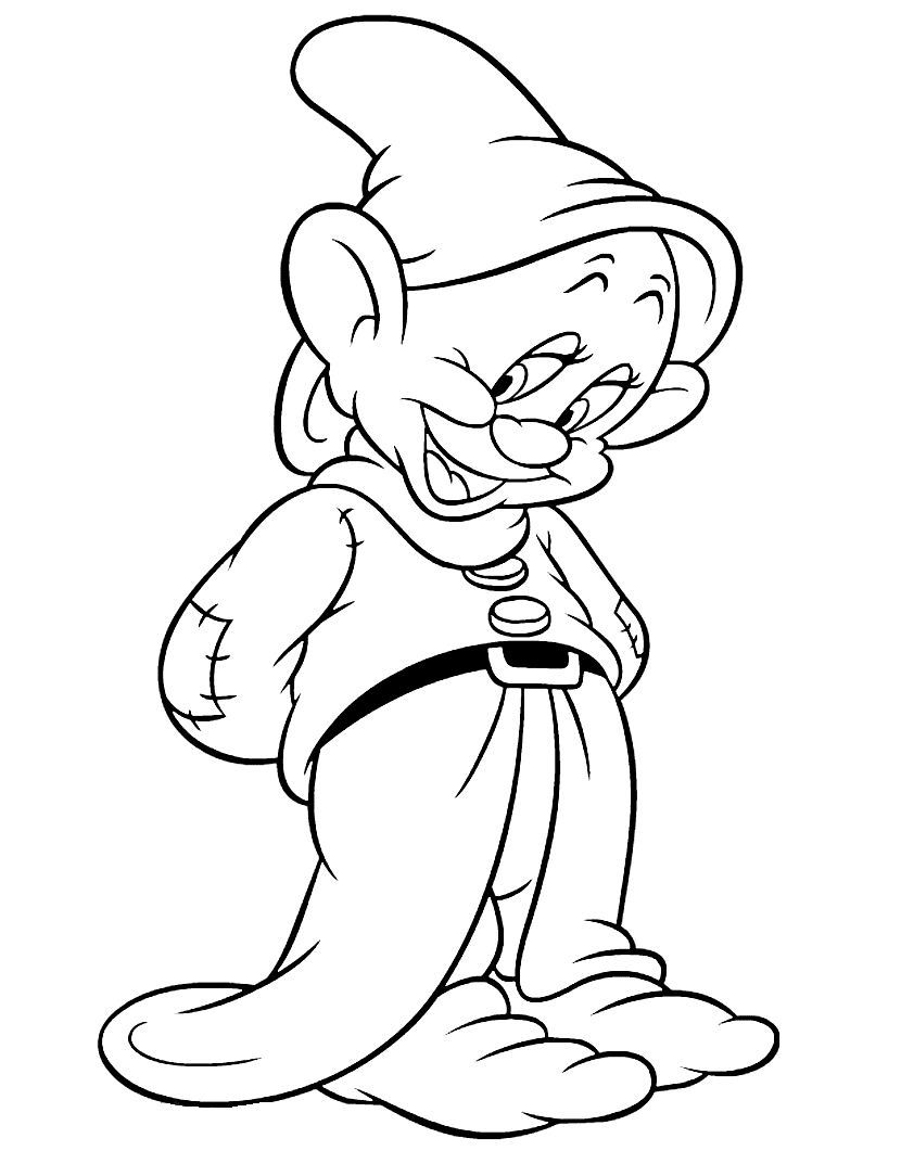 Shy Dopey Coloring Page