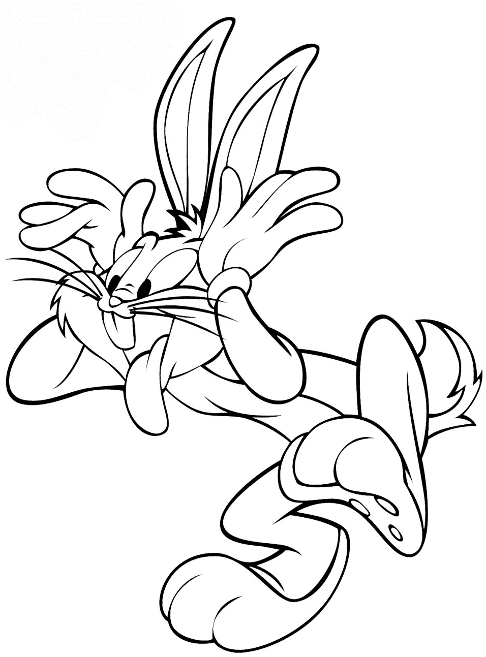 Silly Bugs Bunny Kleurplaat