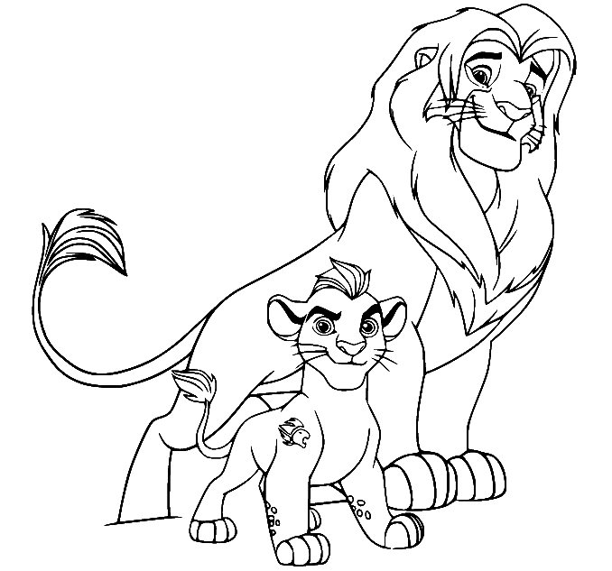 Simba e Kion da Guarda do Leão