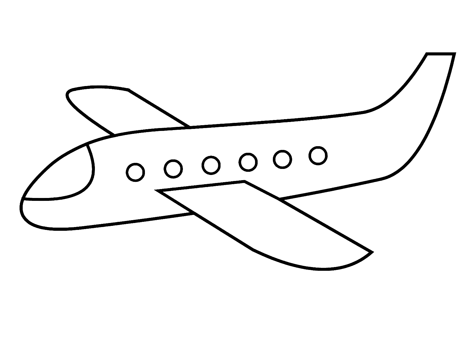 рисунок самолета для детей - 4787020