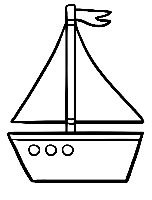 Eenvoudige zeilboot voor kinderen van Boat