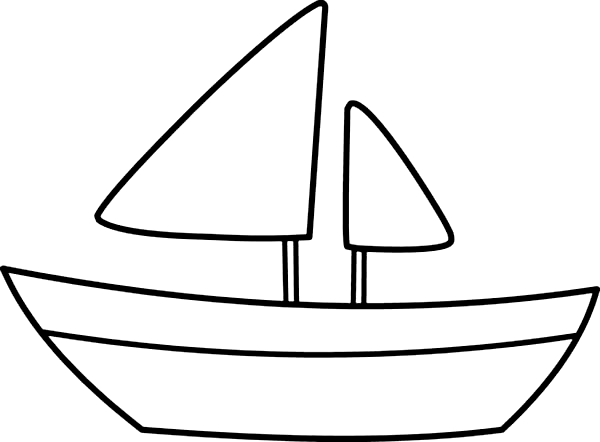 Simple Sailboat Coloring Page