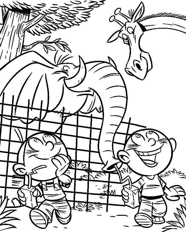 Simple Zoo Animal Coloring Page