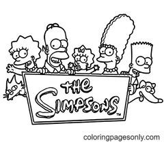 Раскраски Симпсоны