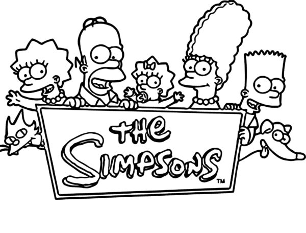 Desenho gratuito de Os Simpsons para descarregar e colorir - Os Simpsons -  Just Color Crianças : Páginas para colorir para crianças