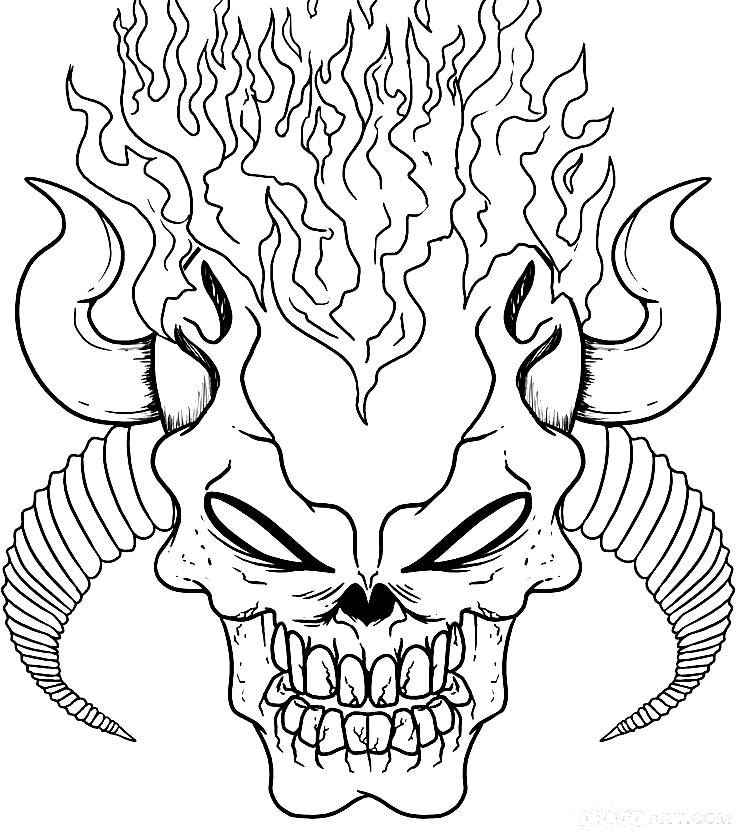 Skull Printable Coloring Pages