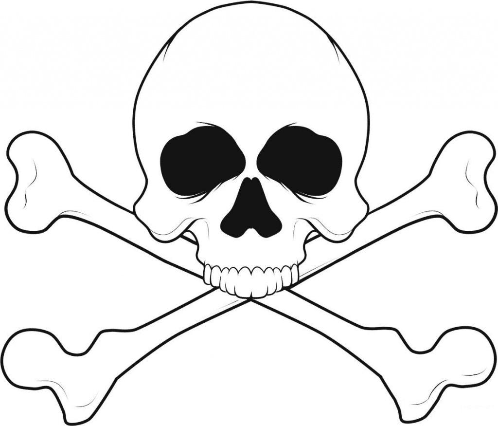 Skull and Bones Coloring Page