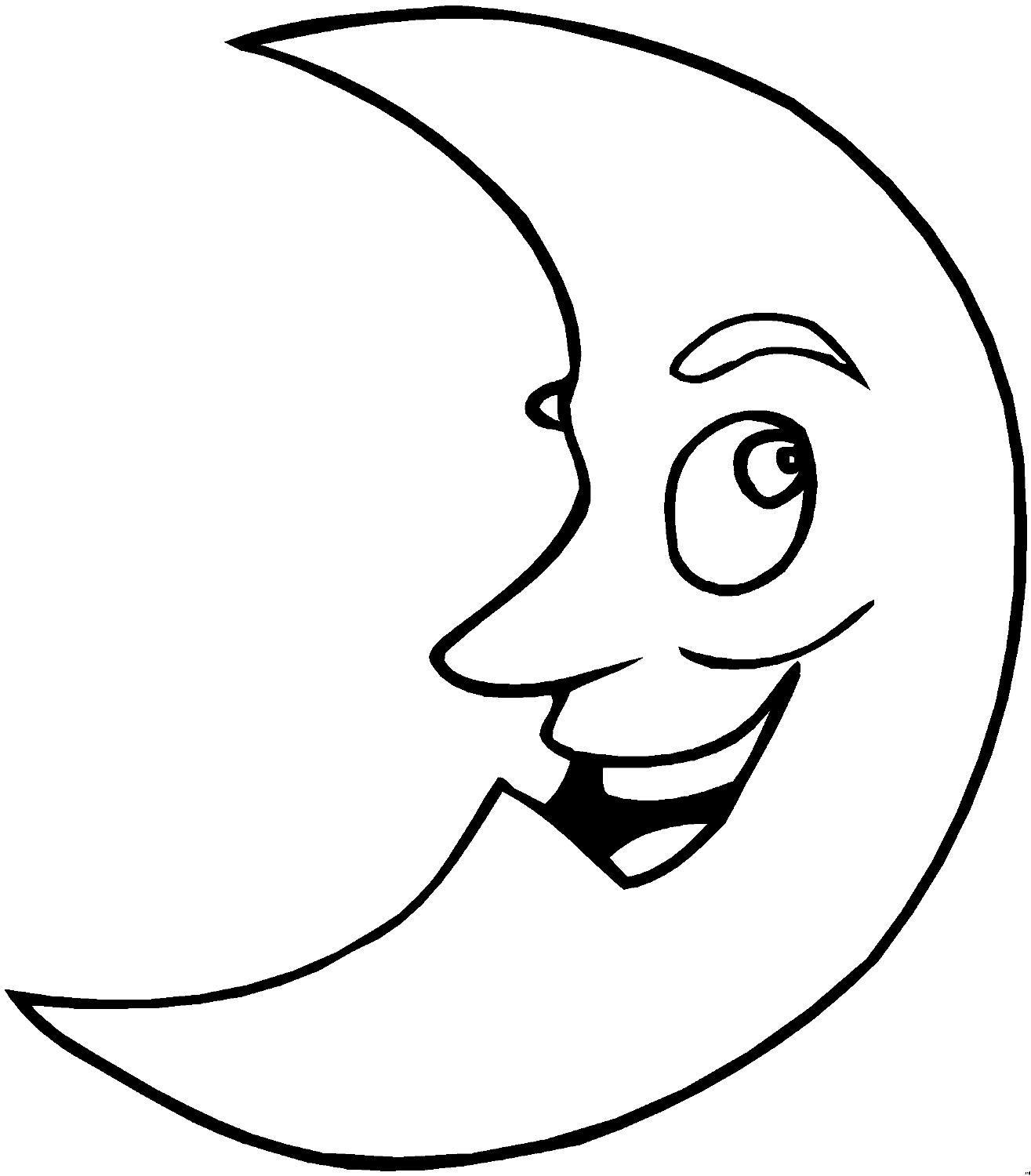 Luna sonriente de la luna