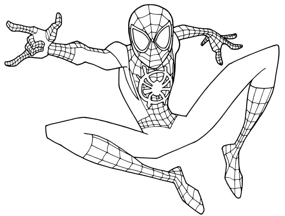 Spider Man Miles Morales Coloring Page