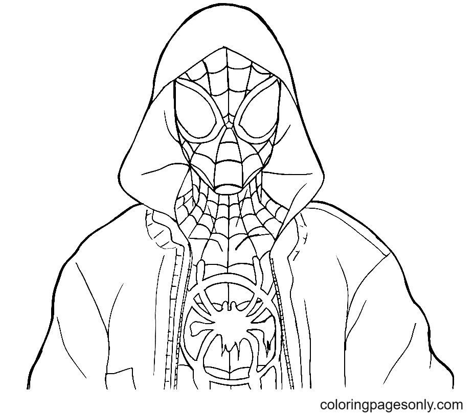 aunt may coloring page online spider man into the spider verse