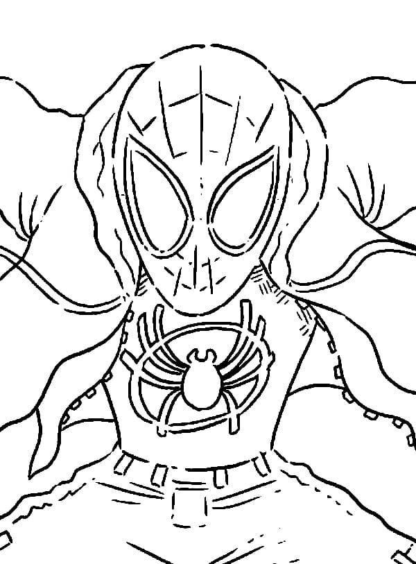 Spiderman Miles Coloring Page