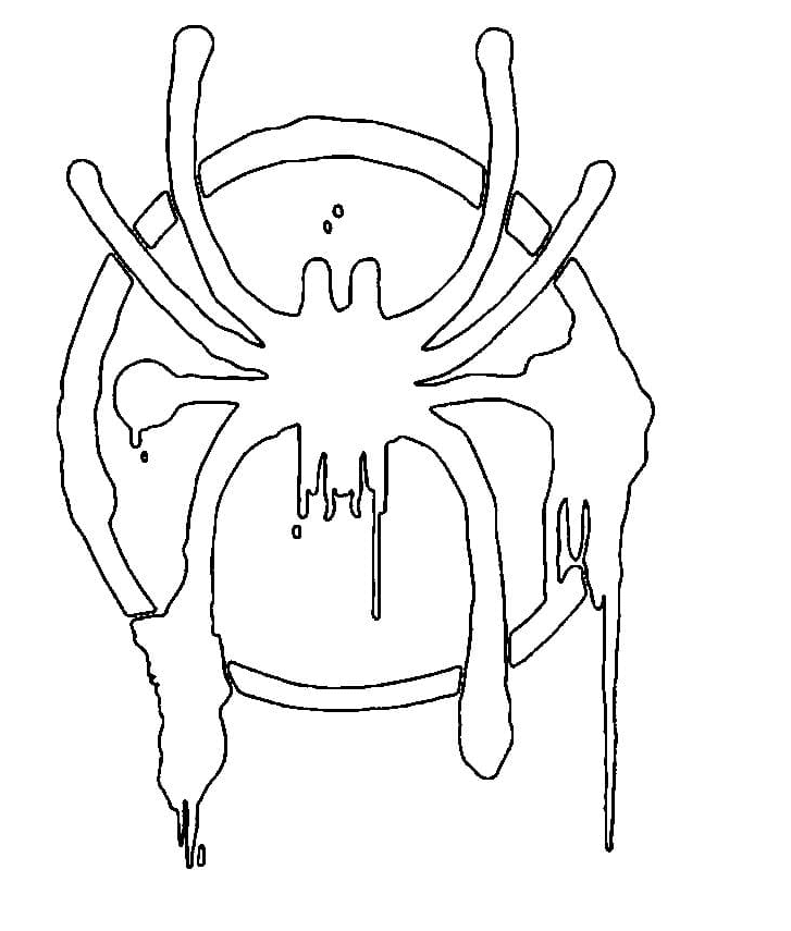 Раскраска Символ Человека-Паука